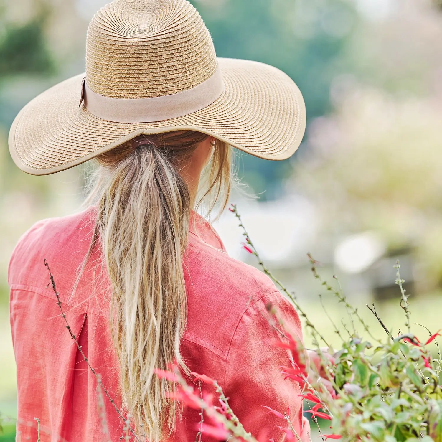 360FIVE Everyday Hat - Butterfly Design Paardenstaart Fedora Tuinieren Dameshoed met Brede Rand