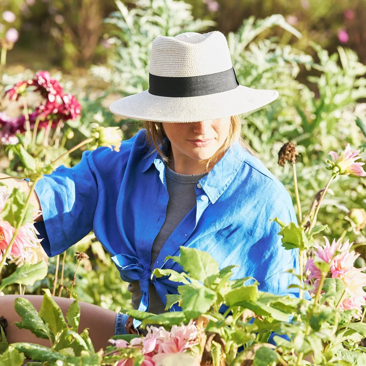 360FIVE Everyday Hat - Yucca Fedora Ivoor Zonnehoed voor Tuinieren